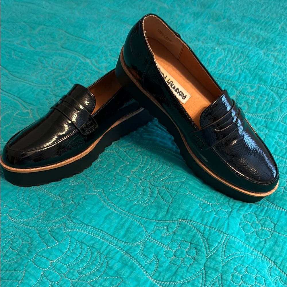 Dirty Laundry Black Patent Leather Loafers
